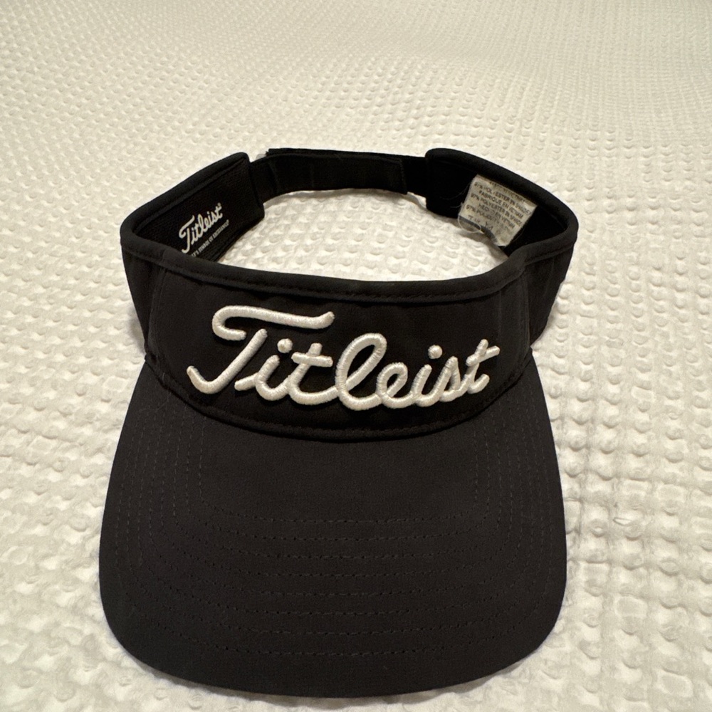 Titleist Black Golf Visor with White Logo